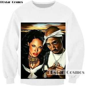 color as the picture PLstar Cosmos новые модные 3d толстовки рэпер певец коллаж печати толстовки Biggie/2pac Тупак повседневные пуловеры, спортивная одежда - Цвет: color as the picture