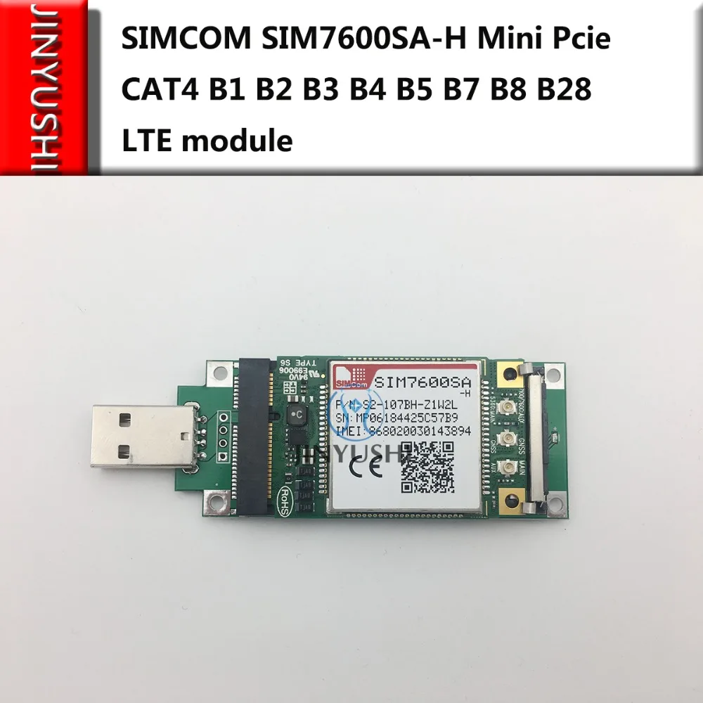 SIMCOM SIM7600SA H SIM7600 Mini Pcie + USB адаптер со слотом для SIM карты Тип CAT4 B1 B2 B3 B4 B5 B7 B8 B28 LTE