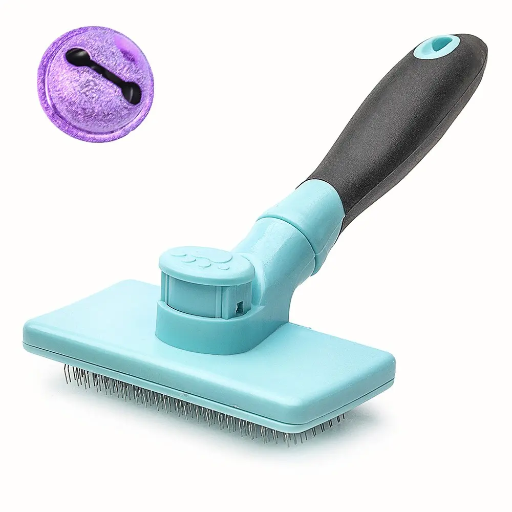 

Self Cleaning Slicker Brush for Dog Cat Grooming Brushes Shedding Removes Mats Tangles Loose Hair Brush Long Short Hair PB053