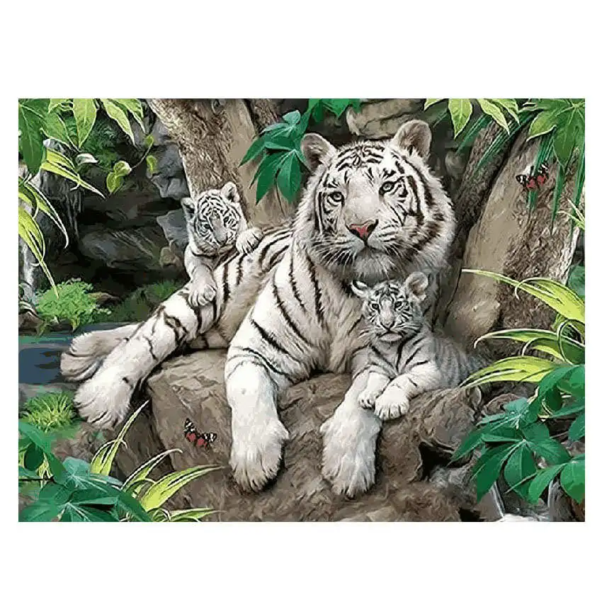 animal painting 8 Милая собака, картина, настенные картины по номерам, сделай сам, лошадь, масло, животное, рисунок по номерам для гостиной, олень, домашний декор, кошка, искусство - Цвет: animal painting 8