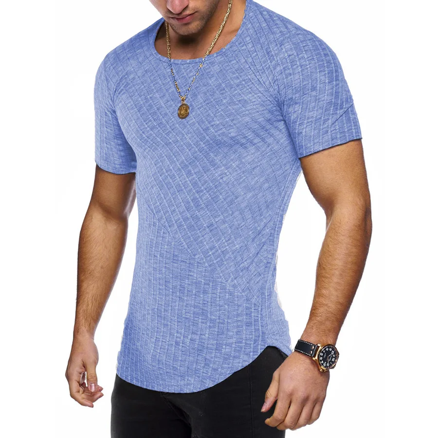 

Hot Selling Fashion Men T-Shirts Summer Tees Mens Clothing Short Sleeve Casual O Neck cotton Fitness Tshirt Sportwear 8 colors