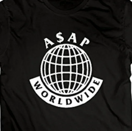 Винтаж футболки мужские $ AP mob логотип ASAP Rocky лорд Стильная мужская шеи экипажа Топ