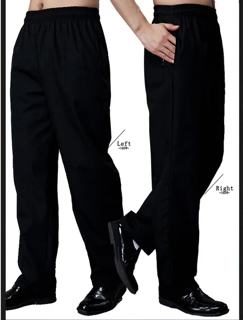 Новая Униформа шеф повара ресторанные штаны для кухни черные с эластичным поясом