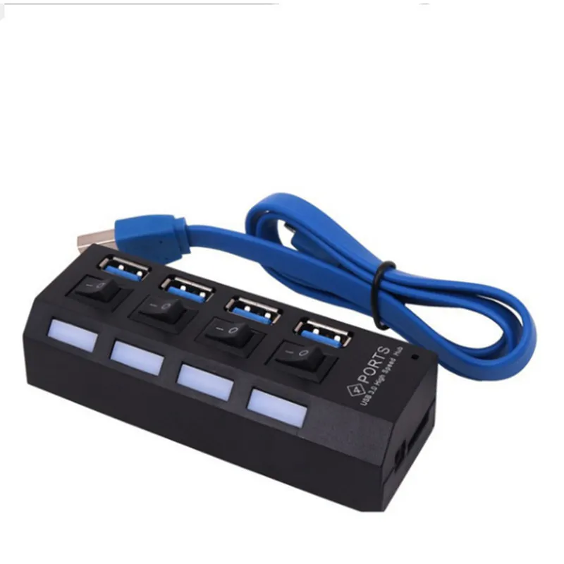 Высокое качество 7 USB розетки маленький Разветвитель переключатель и батарейный