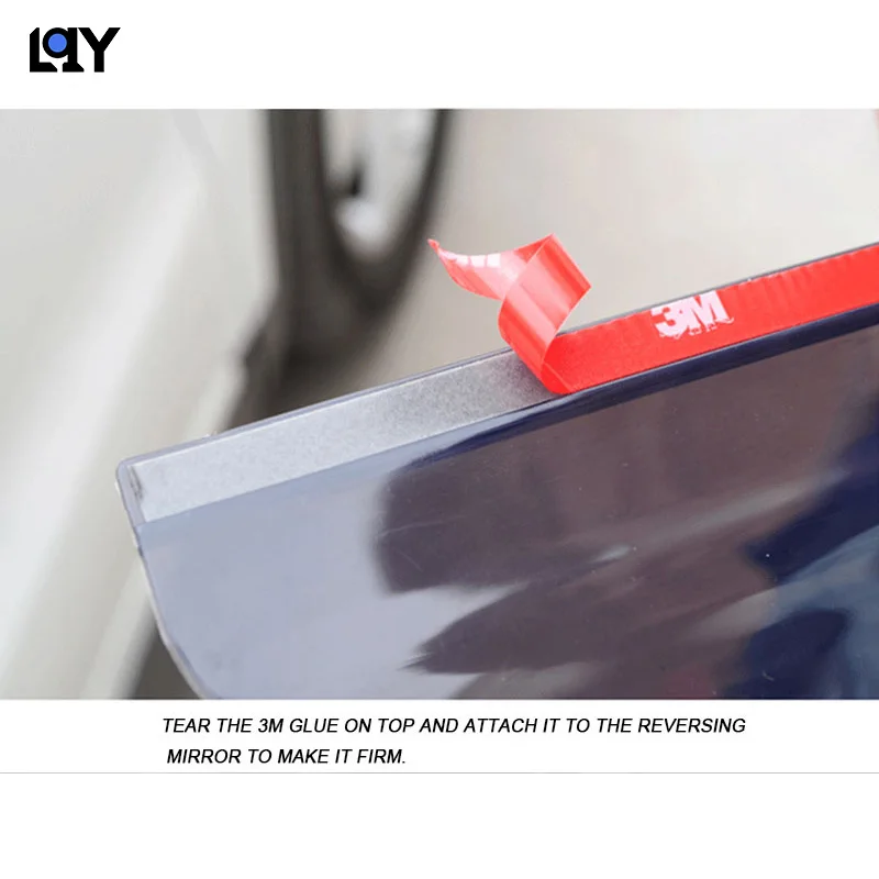 

LQY 2pc car sticker rear view mirror rain cover flexible rubber rain sunshade shower cover awning Free shipping