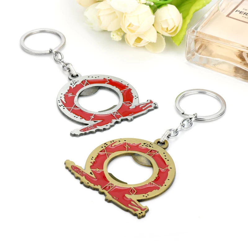 Брелок God of War 4 Kratos открывалка для бутылок с красным логотипом кулон цепочка