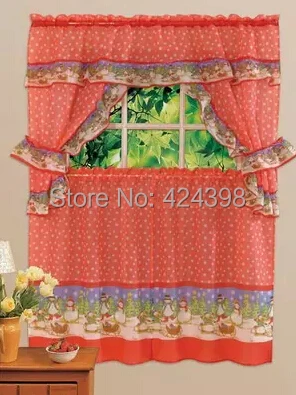 Бесплатная доставка набор кухонных кофейных занавесок с принтом 150 (ширина) * 90 см