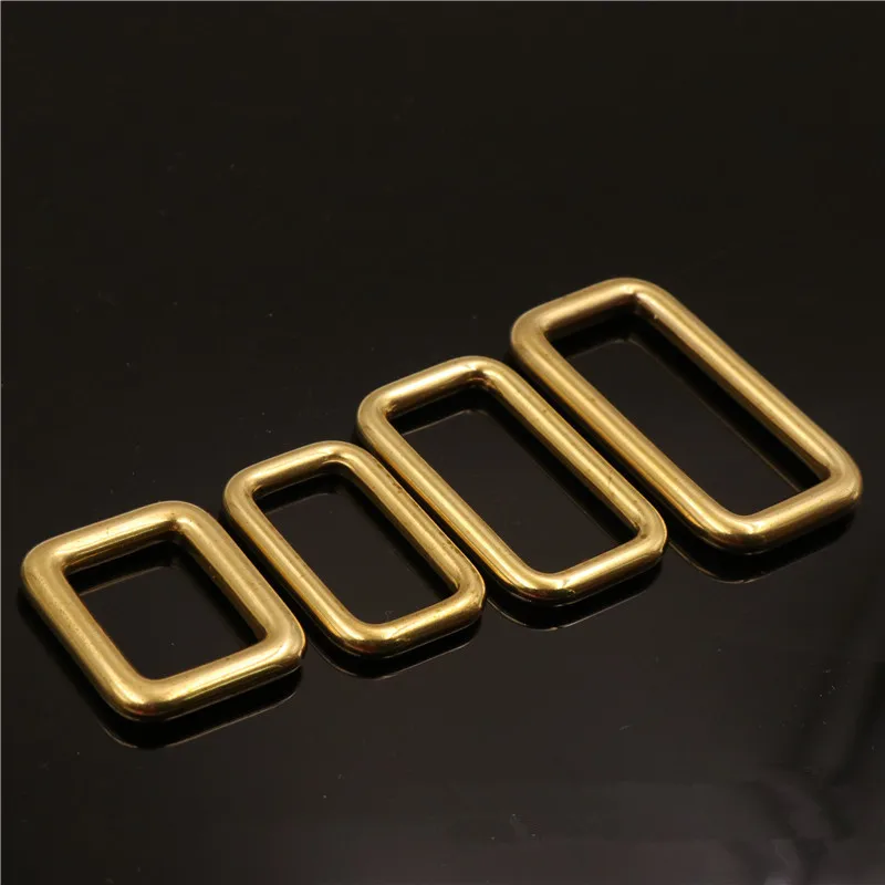 2 шт. твердая медная латунная прямоугольная кольцевая Пряжка для сумки кошелек