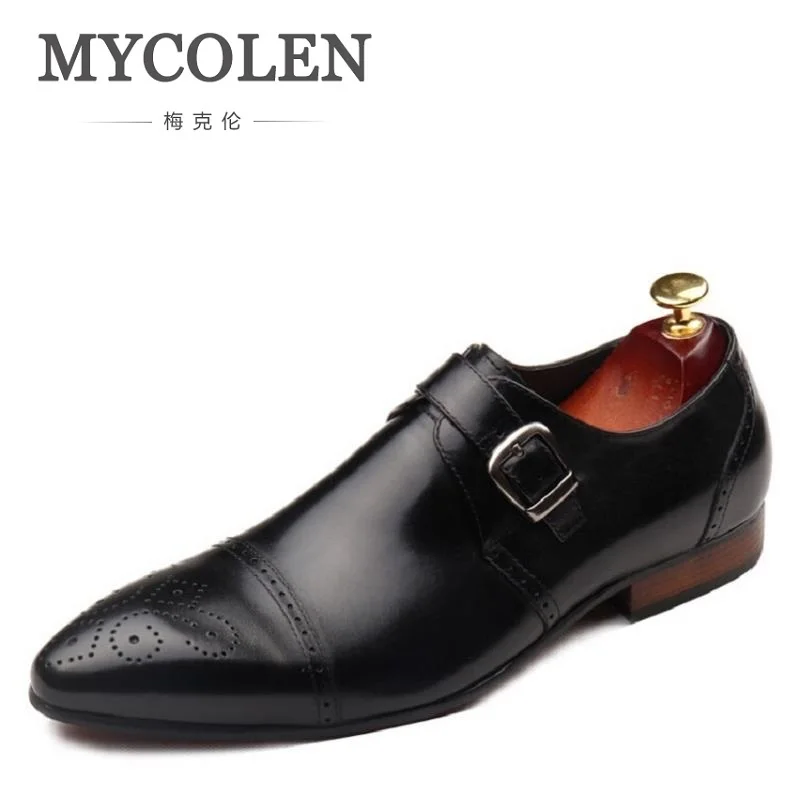 MYCOLEN/Новинка Зимняя мужская обувь из натуральной кожи одна застежка мужские