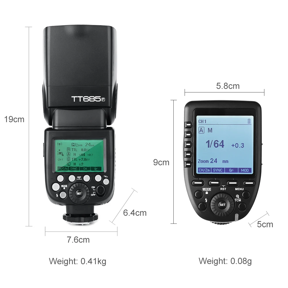 Godox TT685F 2 4G HSS TTL GN60 Вспышка Speedlite + Xpro F триггерный передатчик для Fuji X Pro2/X T20/X T1/X T2