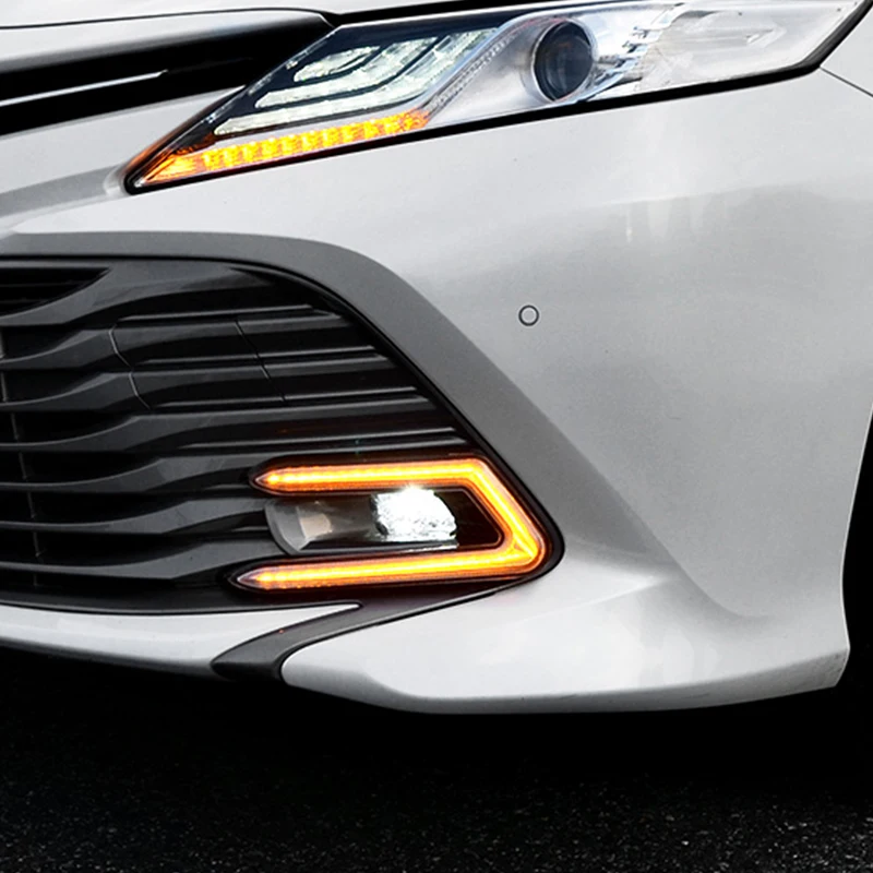 Hlxg автомобильный DRL светодиодный дневный ходовой свет для Toyota Camry 2018 2019