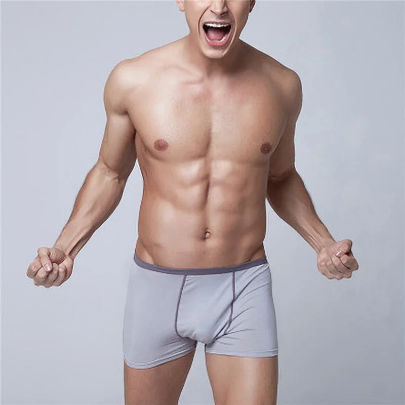 Boxers Mens Underwear Breathable Men Panties Comfort Cotton Underpants Solid Male Boxer Shorts | Мужская одежда