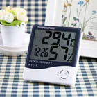 Цифровой термометр с ЖК-дисплеем, измерителем влажности и часами