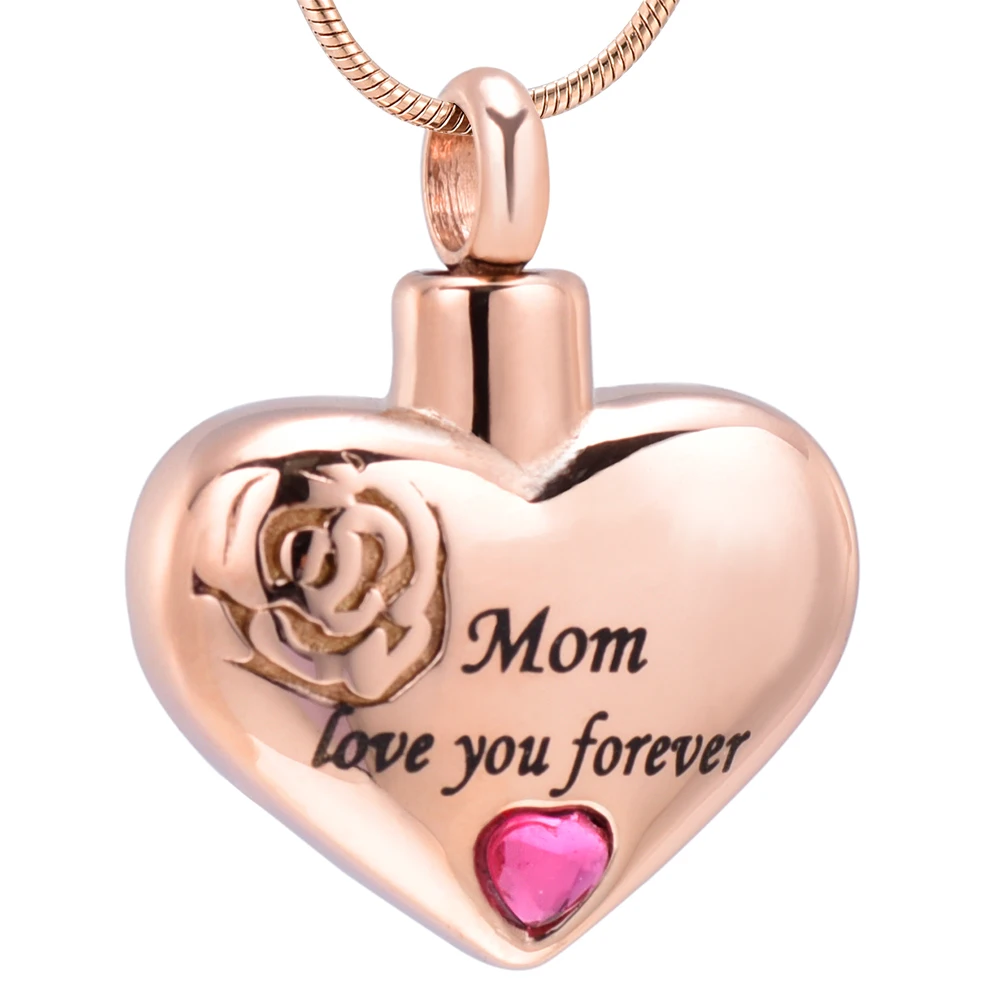 IJD10034 ожерелье для кремации из нержавеющей стали с надписью Mom Love You Forever сувенир