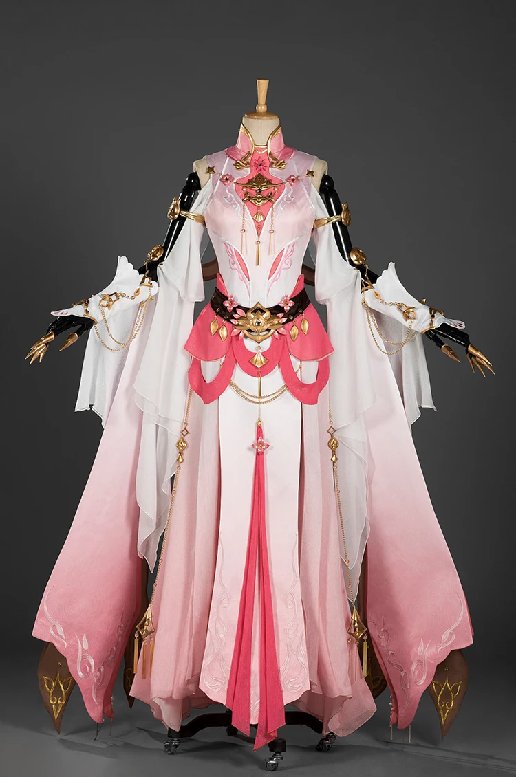 

Pink Woman Yan Yun Jian Wang III Adult Female Qi Xiu Group Anime Cosplay Costume Hanfu Female Full Set DHL free shipping