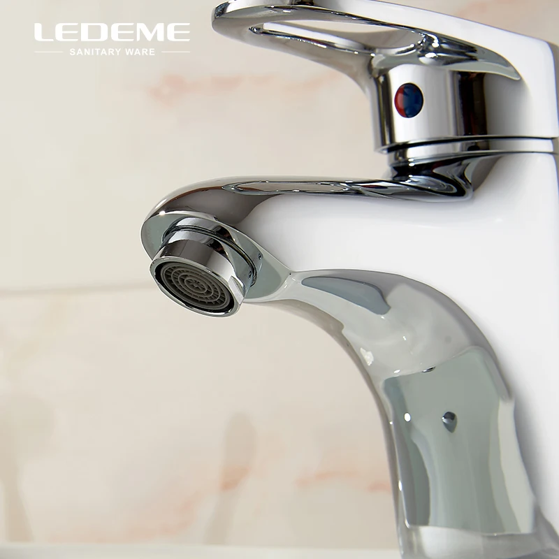 LEDEME основной Твердый латунный Смеситель для раковины с одной ручкой