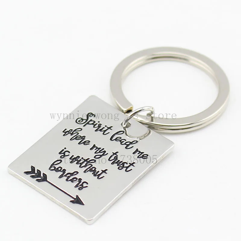 Новинка 2017 ручная штамповка дух ведет меня где мое доверие безграничное ожерелье