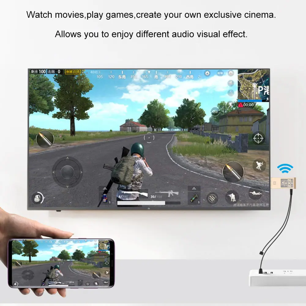 MiraScreen Беспроводной Wi-Fi HDMI дисплей ключ 2,4 ГГц ТВ-карта Miracast Airplay переходник DLNA для смартфонов или планшетов в HD tv