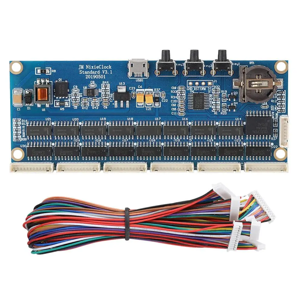 Hot DIY IN14 PCBA Digital Clock Kit 11V-13V Module Board with Flat Cable | Компьютеры и офис