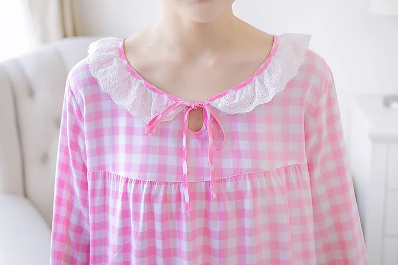 Женский пижамный комплект с длинным рукавом и круглым вырезом весна-осень A642 2019 |