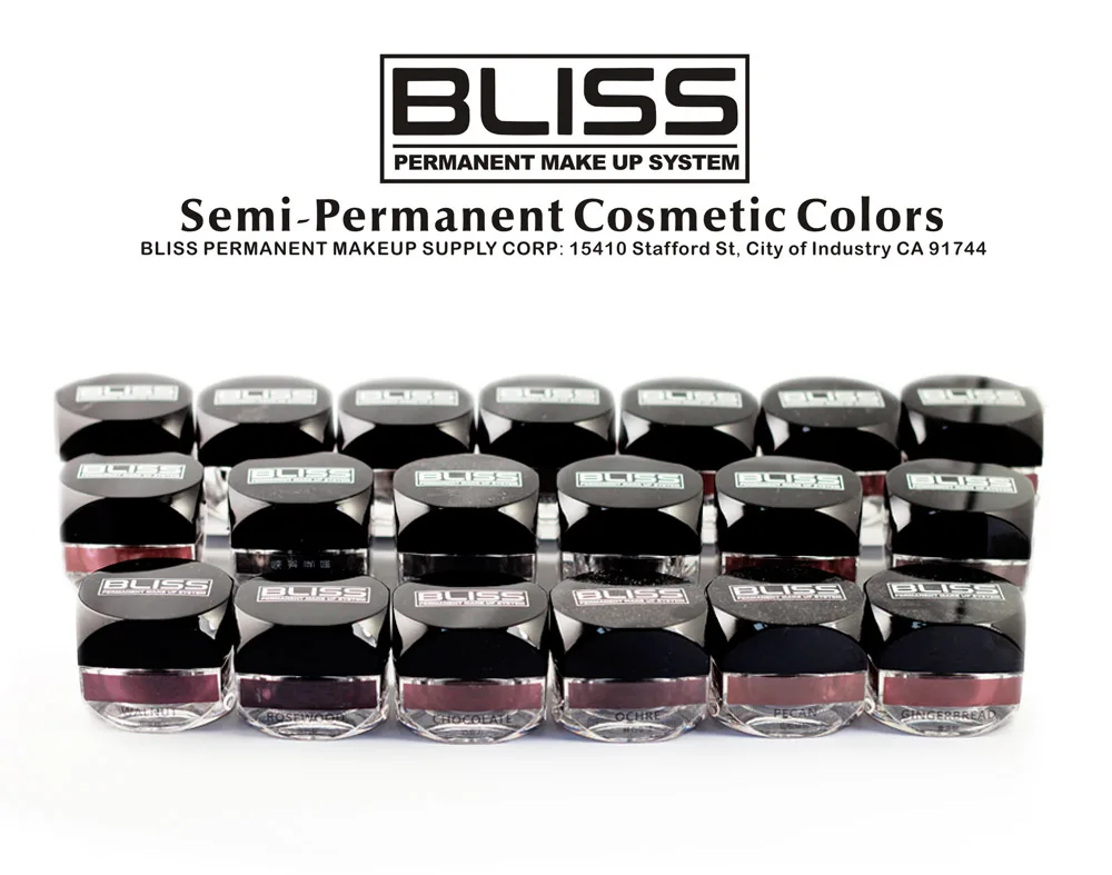 

Новый полуперманентный макияж Bliss, микроблейдинг, 19 цветов