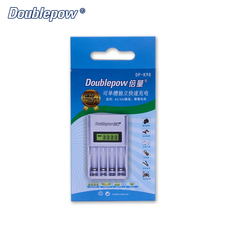 4 Slots Doublepow DP-K98 LCD Intelligent Rapid Charger with 4pcs/lot 1.2V AAA 1100mA Ni-MH Rechargeable Batteries Set | Электроника
