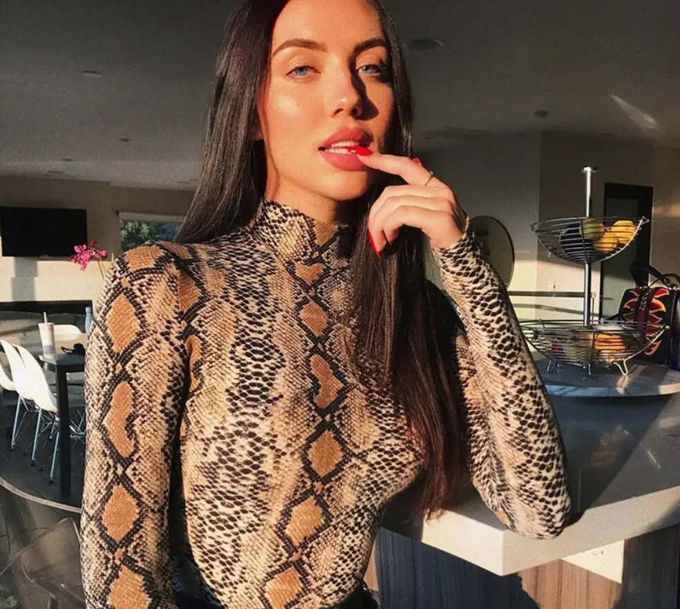 2019 новый сексуальный Летний Пляжный Купальник Змеиный узор с длинными рукавами