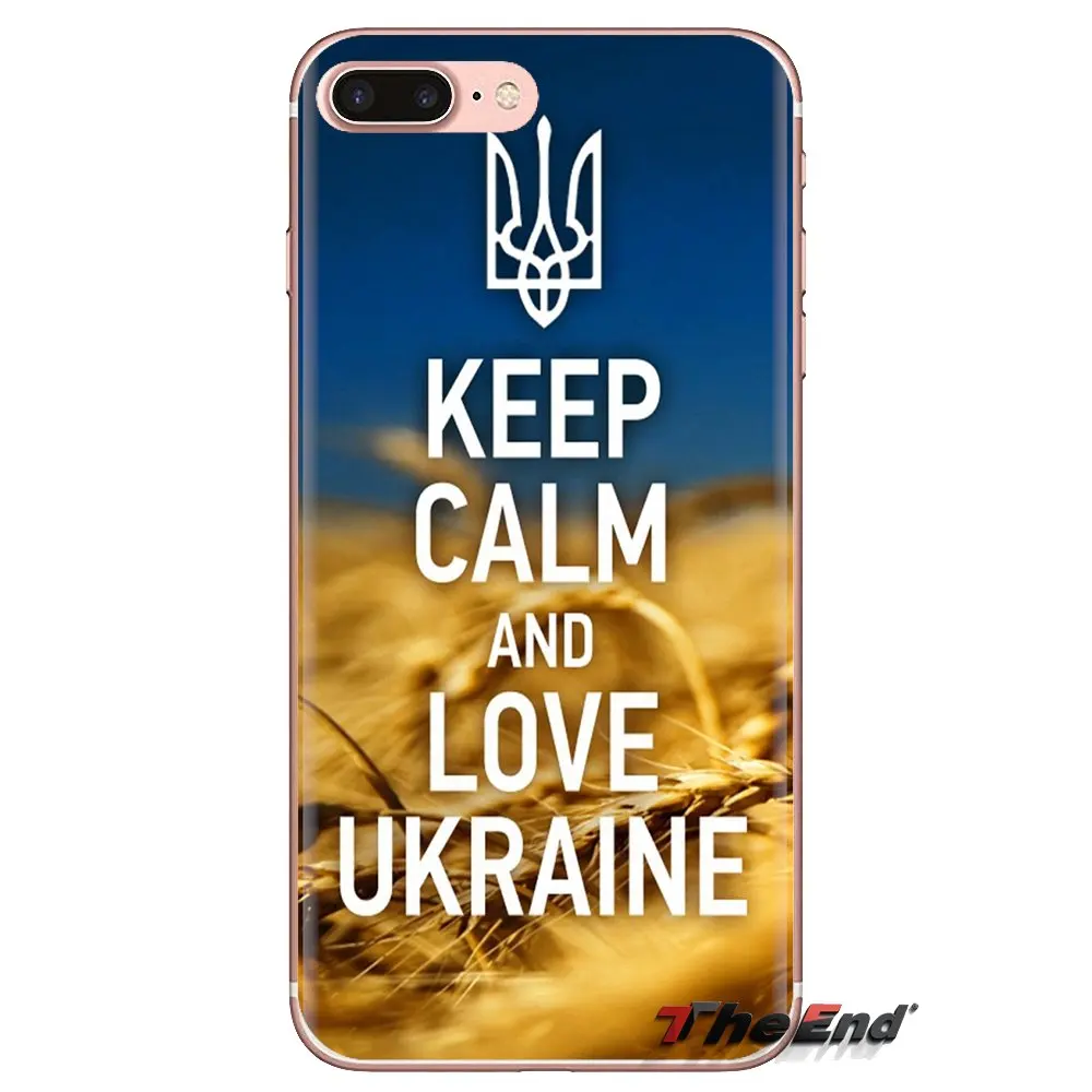 Keep calm and love Ukraine печать для iPod Touch Apple iPhone 4 4S 5 5S SE 5C 6 6S 7 8 X XR XS Plus MAX прозрачный чехол из