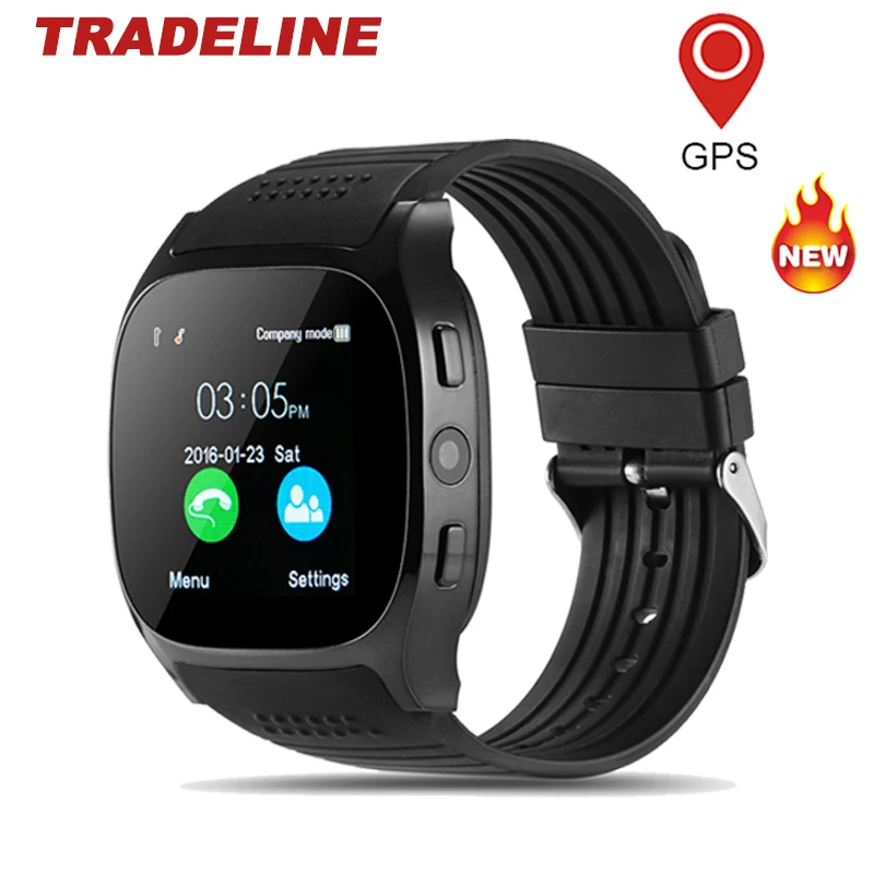 Смарт часы Bluetooth сим карты Камера GPS LBS Tracker Smartwatch водонепроницаемые Шагомер FM