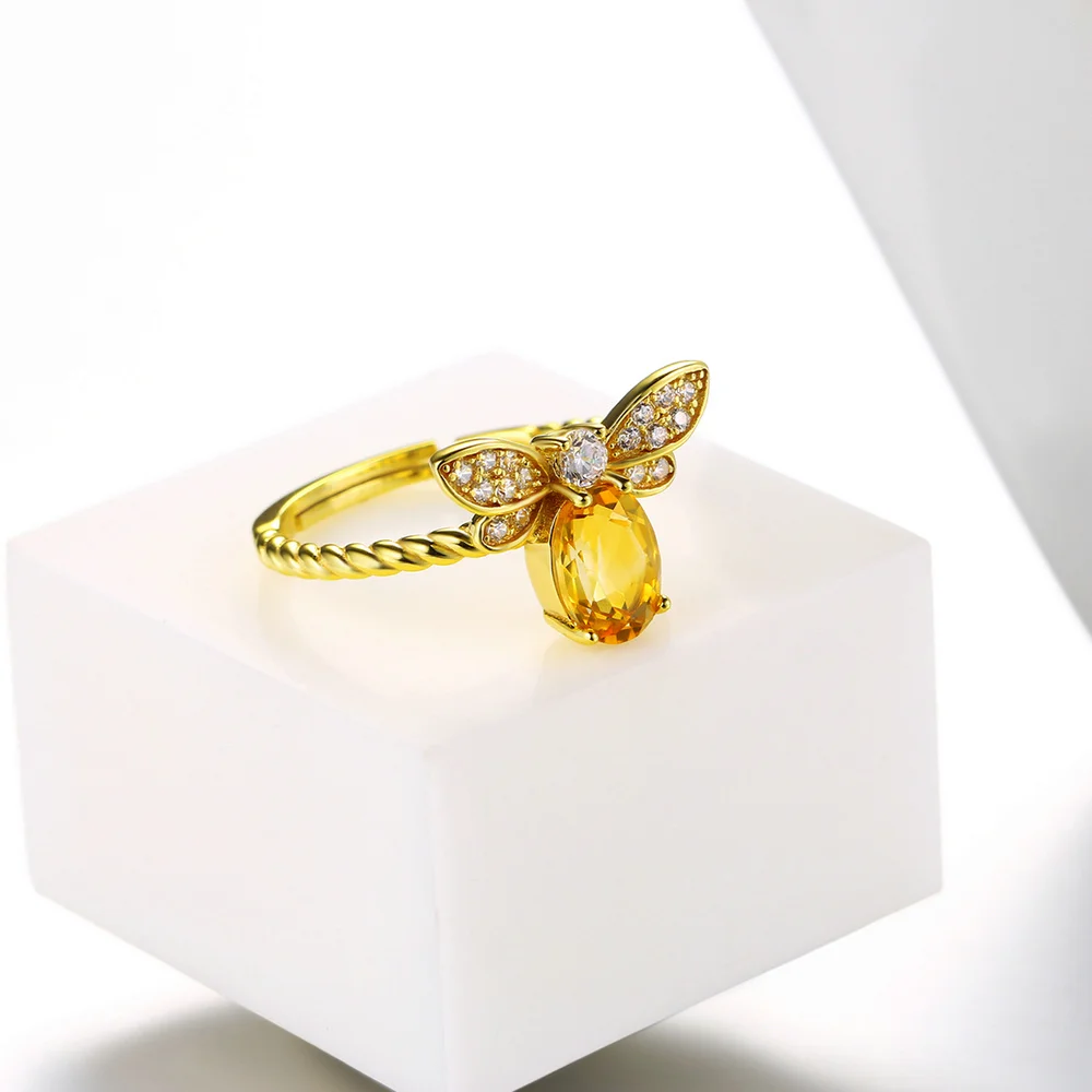3 шт. набор ювелирных украшений в виде насекомых из цитрина|jewelry sets|fine jewelryjewelry set 925
