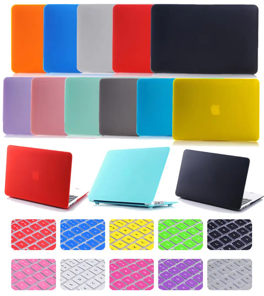2в1 прозрачный/матовый защитный чехол для Macbook Air 13 3 11 6 15 4 + силиконовый клавиатуры