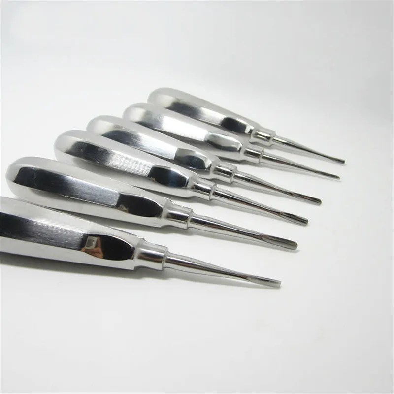 10Pcs Stainless Steel Dental Luxating Lift Elevator Teeth Clareador Curved Root Hexagon Handle Dentist Surgical Instrument Tool | Красота и