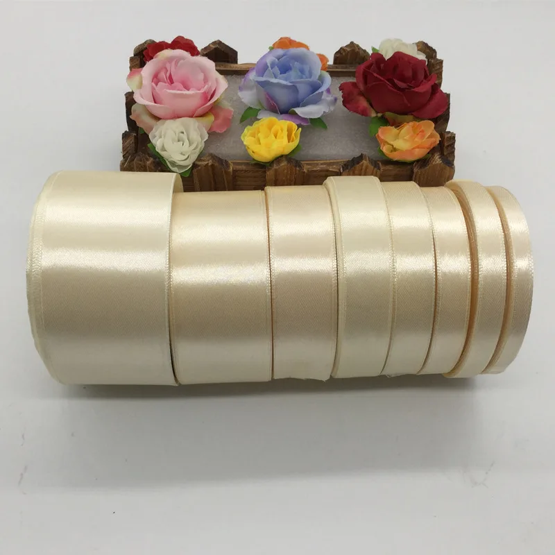 25 ярдов шелковая сатиновая лента для риса украшения свадебной вечеринки