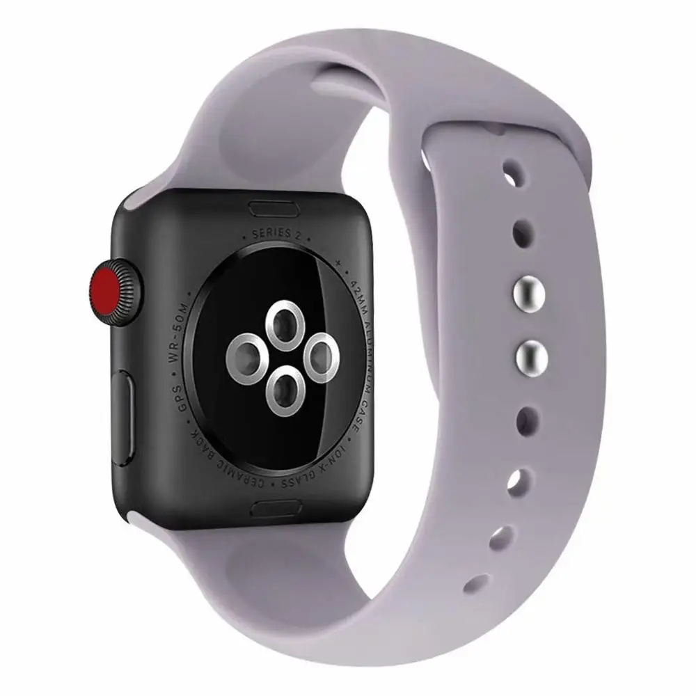 Morandi Для мужчин Цвет силиконовый ремешок для наручных часов Apple Watch Смарт i-Watch 38/40/42/44 мм браслеты 1/2/3/4G браслет