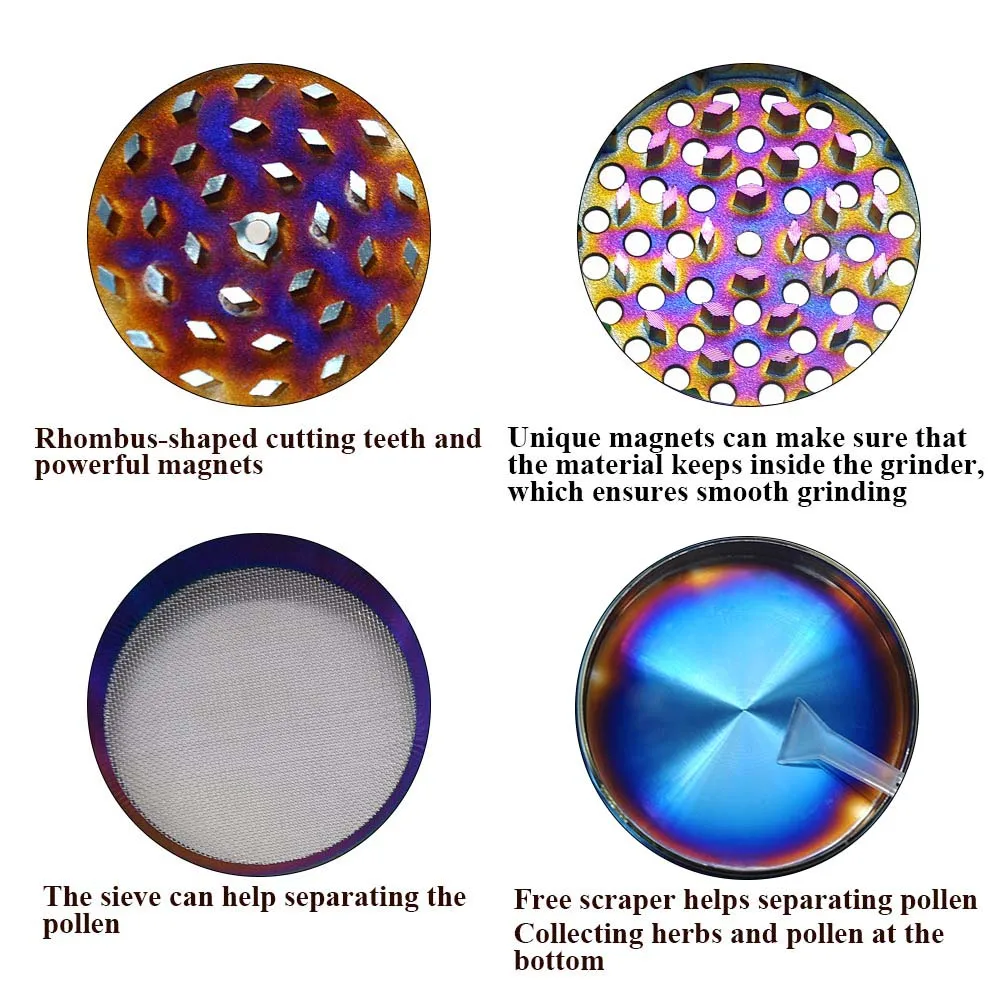 HORNET металлическая точильница для табачных трав радужная цинковая дробилка из