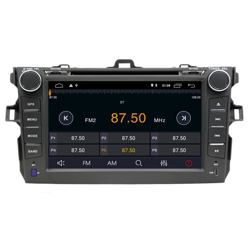 8 &quotAndroid 1 автомобильный DVD плеер GPS навигация для Toyota Corolla 2006 2007 2008 2009 2010 2011