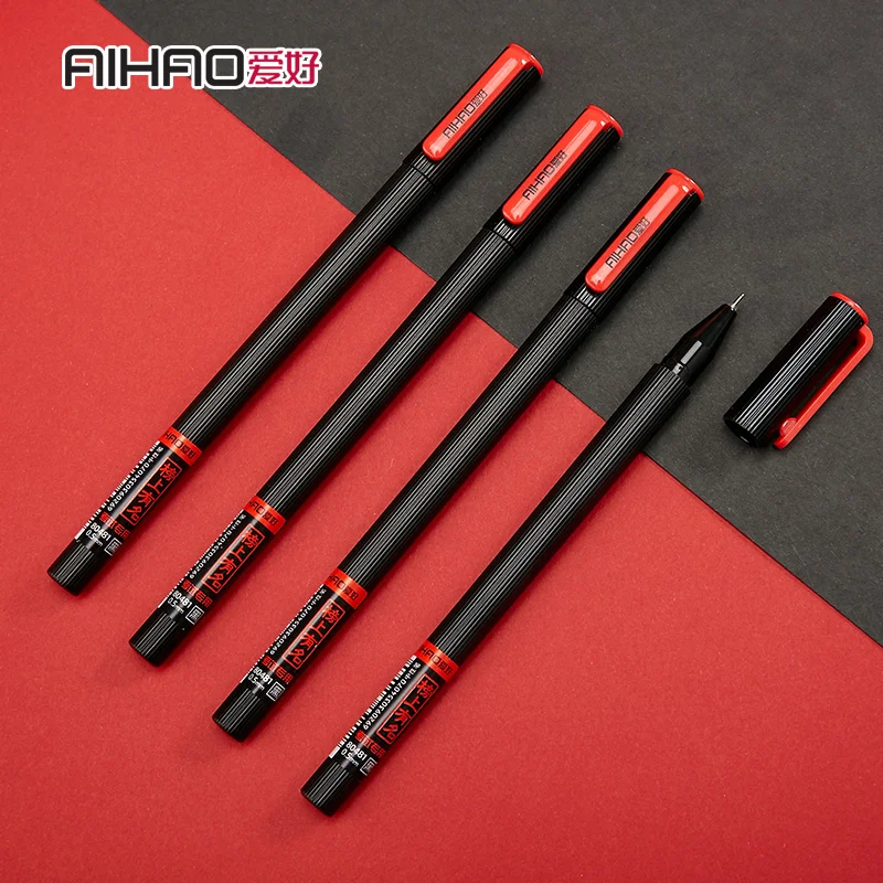 Aihao 80481 0 5 мм Черная гелевая ручка канцелярские принадлежности для офиса и школы 24