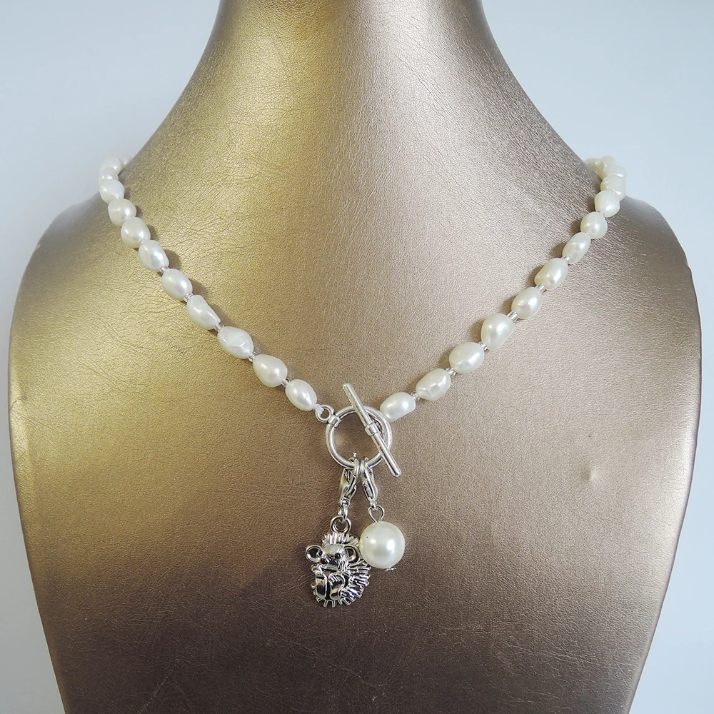 Ожерелье из 100% натурального пресноводного жемчуга Жемчужина барокко 7 9 мм