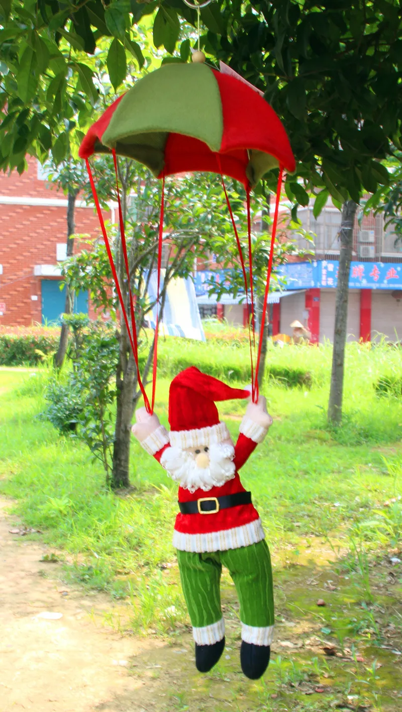 Christmas Parachute Ornaments Exquisite Santa Claus Snowman Tree Pendants Drop for Decorations Free Shipping | Дом и сад