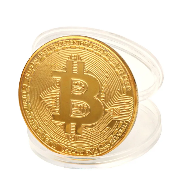 Позолоченная биткоиновая монета коллекционный подарок битная Casascius арт