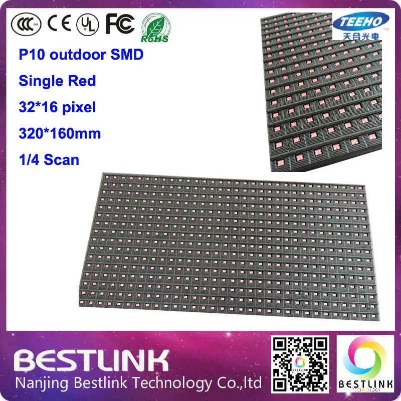 P10 Такси Топ светодиодная вывеска доска SMD открытый один красный светодиодный