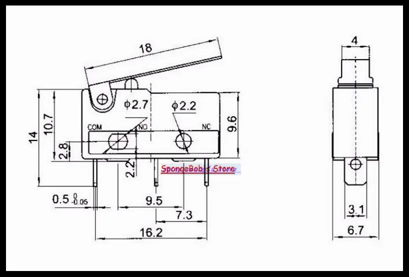 20 шт./лот KW11 KW12 3 контактный Лазерный Аппарат микро концевой датчик