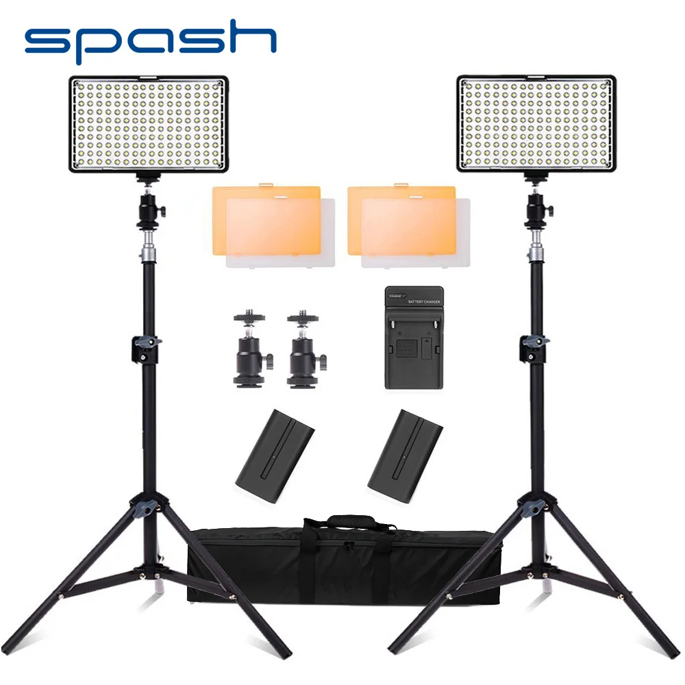 

Светодиодные студийные лампы Spash TL-160S, освещение для фото- и видеокамеры с штативом 200 см, для Youtube