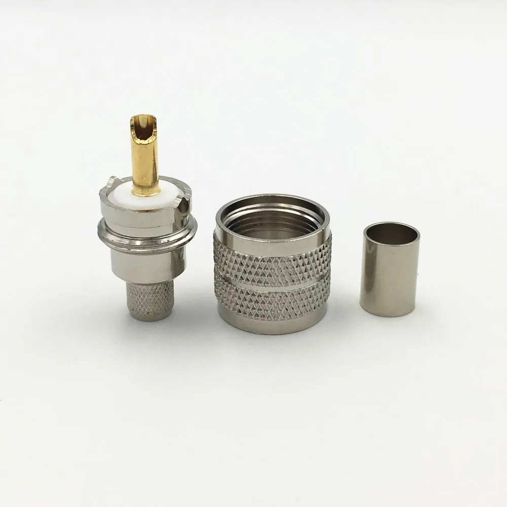 5 шт латунный UHF PL 259 Мужской Разъем PL259 зажим для RG5 RG6 5D FB LMR300 RF кабель прямой