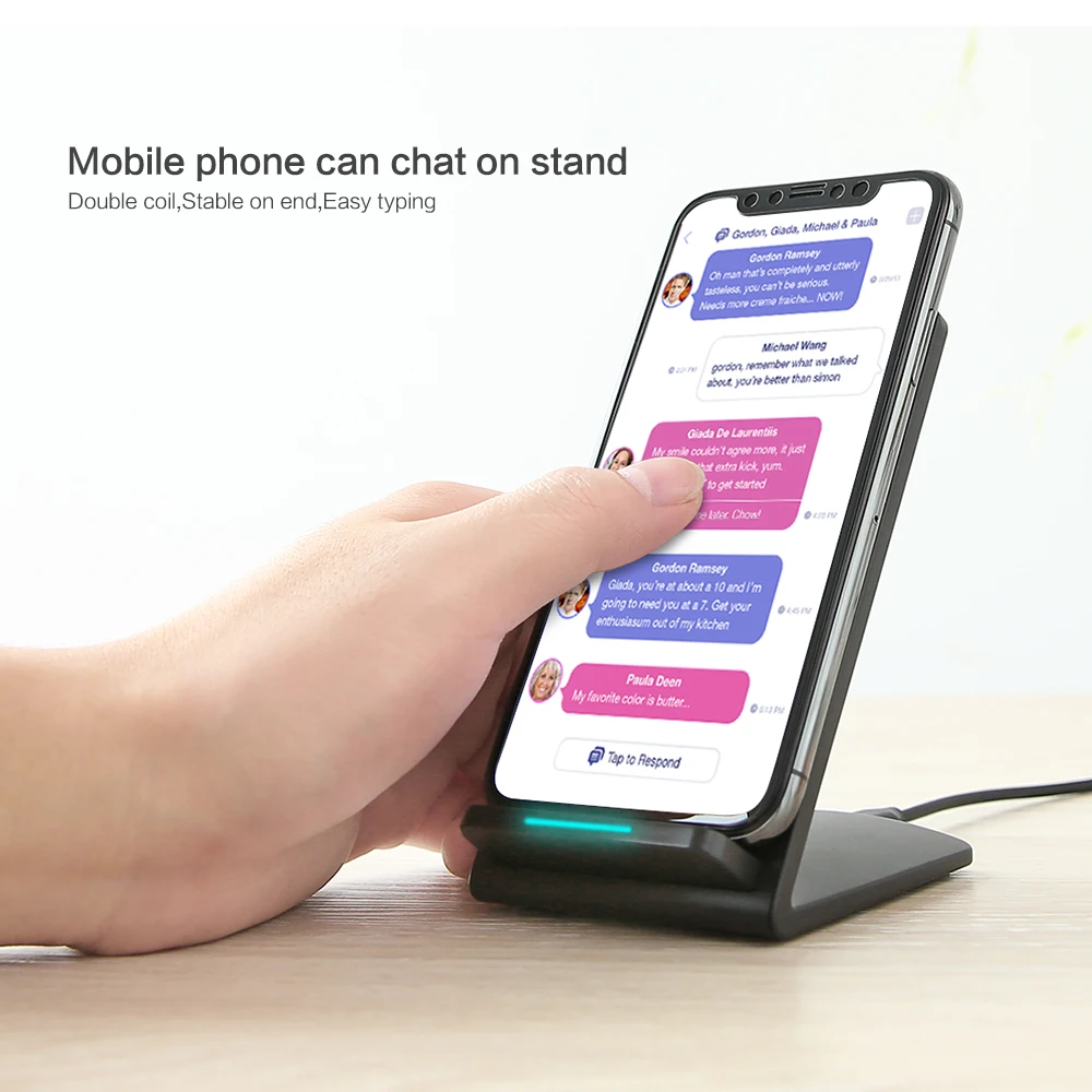 Беспроводное быстрое зарядное устройство FLOVEME для Samsung Galaxy Note 8 S8 S9 Plus быстрые