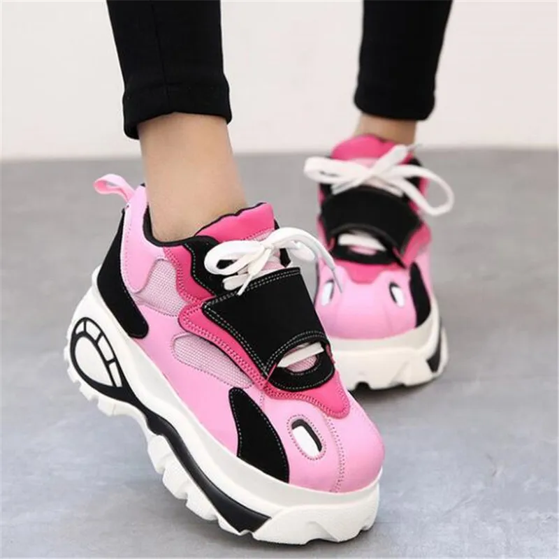 Женская обувь; кроссовки на плоской подошве; Zapatillas Deportivas; женская обувь на толстой мягкой подошве; Повседневная обувь; обувь на плоской платформе, увеличивающая рост; zapatos mujer