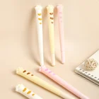 24 шт.лот Kawaii cat лапы гелевая ручка с рисунком кошечки 0,5 мм Черный Цвет ручек молочного цвета написание канцелярские офисные школьные принадлежности, блокноты в A6621