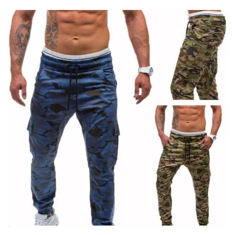 2018 Новый высокое качество Jogger камуфляж тренажерные залы Штаны Для мужчин Фитнес