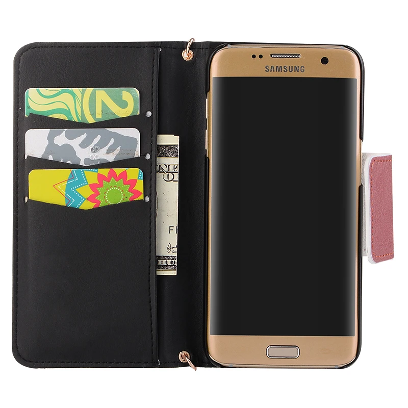 Чехол для Samsung Galaxy S7 Edge G9350 G9300 откидной из искусственной кожи роскошный чехол с