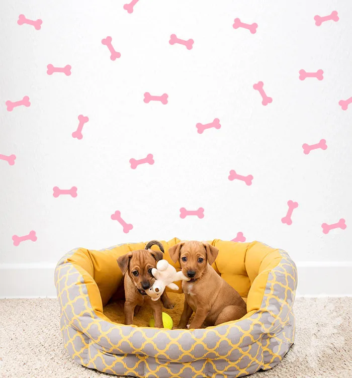 24 шт./компл. в форме костей наклейки на стену для собак|stickers for home|wall stickerstickers |